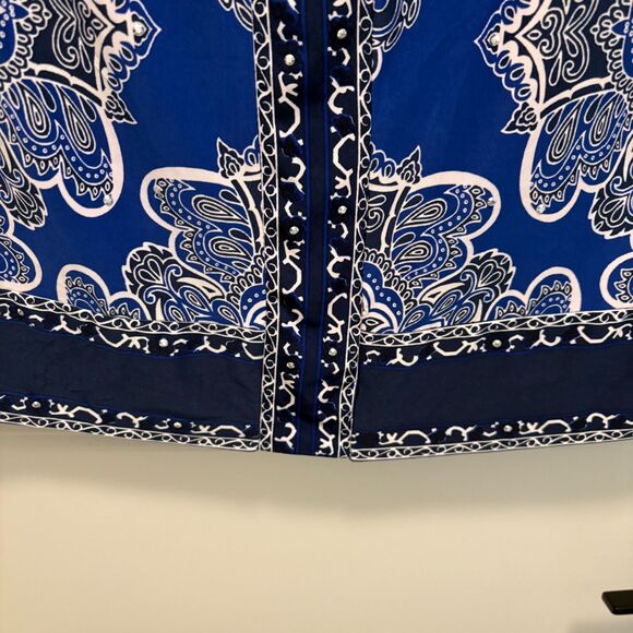 INC International Concepts Tunic Blue/White/Black Size Medium EUC - Picture 8 of 8